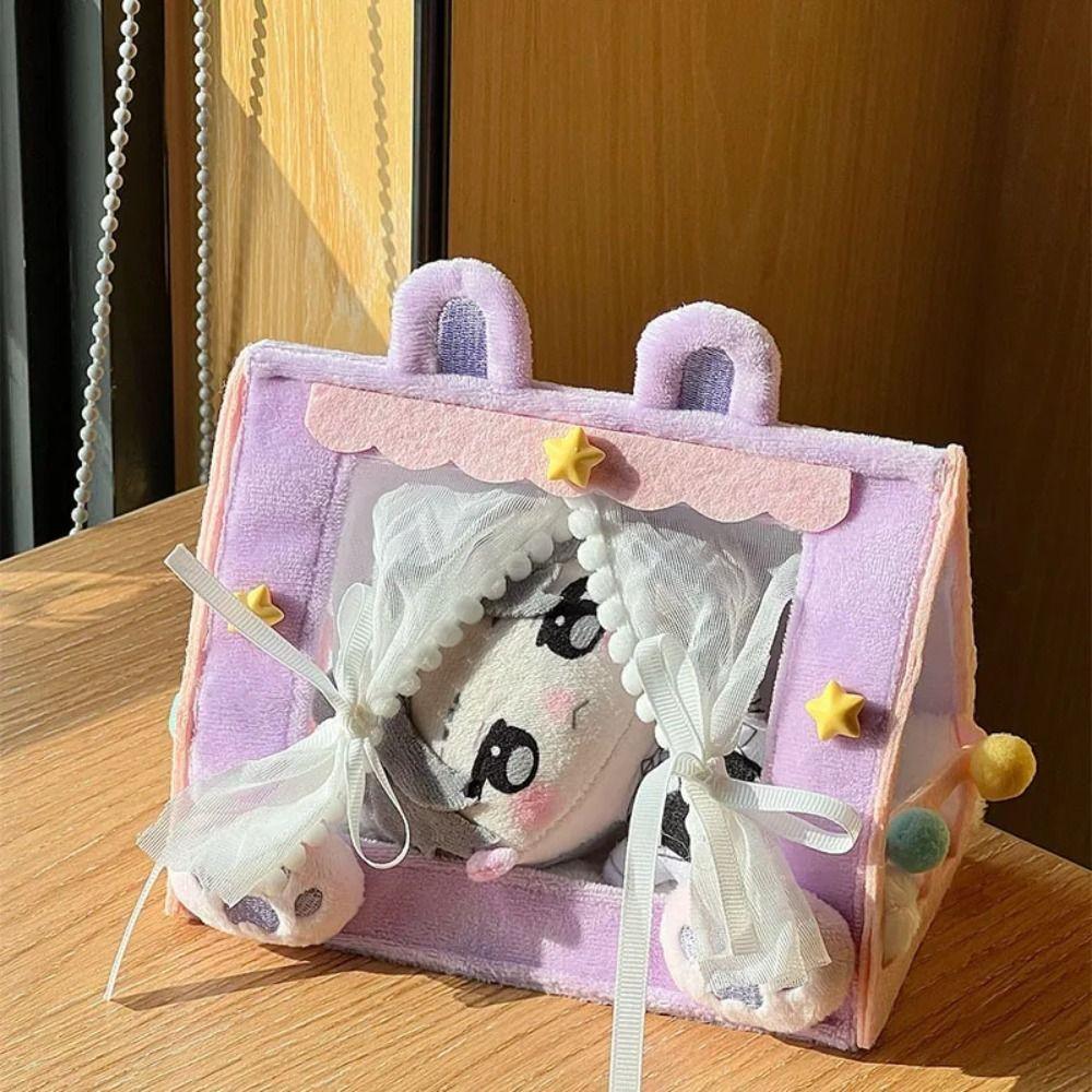 Scene Model Doll Tent Desktop Ornaments Doll Sleeping Bed Kids Toy Cotton Doll Bed Plush Toy