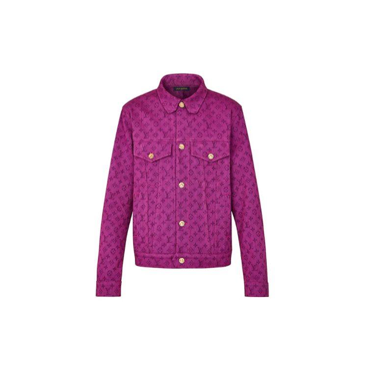 Louis Vuitton Джинсовая куртка мужская фиолетовая 1A5P3