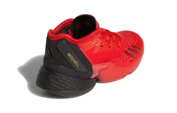 adidas ДОН. Номер 4 Mitchell 4 Износостойкие Износостойкие Низкие Баскетбольные Кроссовки Красные GW9013