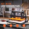SucceBuy Leather Cutting Machine Embossing Plate Manual Die Cutter 0.47 In Pressure Stroke Leather Embossing Machine