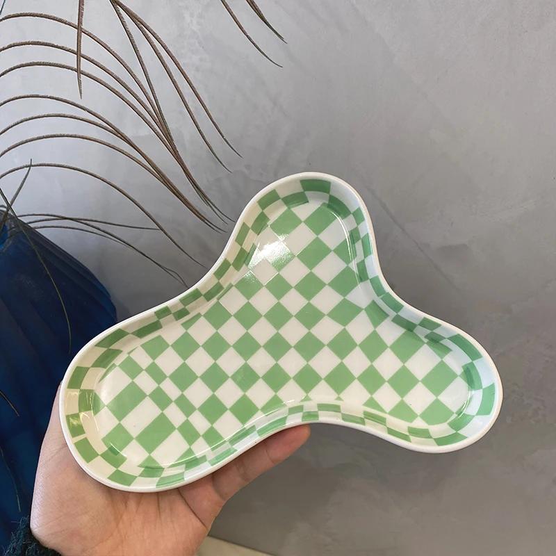 Тарелка «Облако» Керамическая тарелка для фруктов Десертная тарелка Чаша для закусок Подносы для украшений Декоративная тарелка Подставка для торта Посуда для хранения