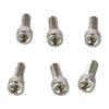 6PCS Guitar Hex Head Screws Double Tremolo Bridge Saddle String Locking Screw with Taper Tip Silver