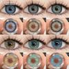 FUNSACHY 1 пара серых зрачковых цветных контактных линз для глаз, натуральные коричневые контактные линзы для глаз, косметические линзы для зрачковых глаз на год