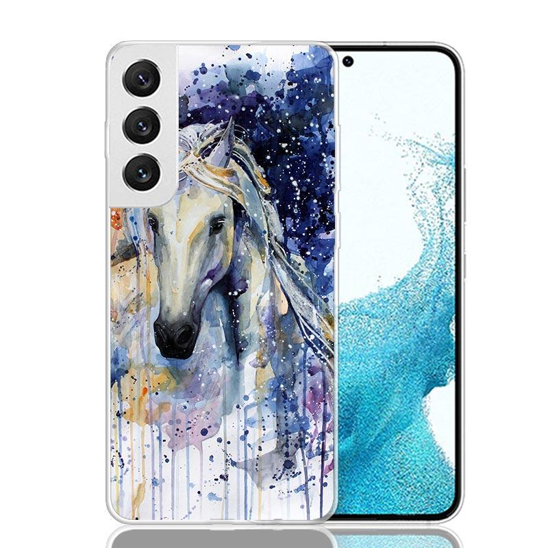 Animal Oil Painting Horse Phone Case For Samsung Galaxy S26 S25 Edge S24 S23 FE S22 Ultra S21 Plus S20 + Fundas Cover Coque Gala