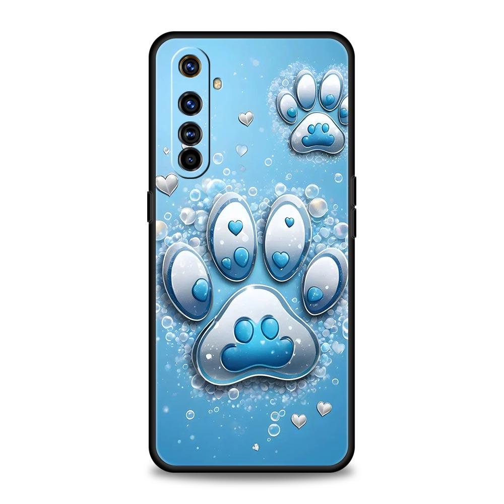Чехол с эстетикой отпечатка лапы для Realme C67 C63 C55 C53 C35 C25 C21 GT 2 3 5 6 10 11 12 13 Pro Plus 5G Мягкий ТПУ Чехол для телефона Сумки