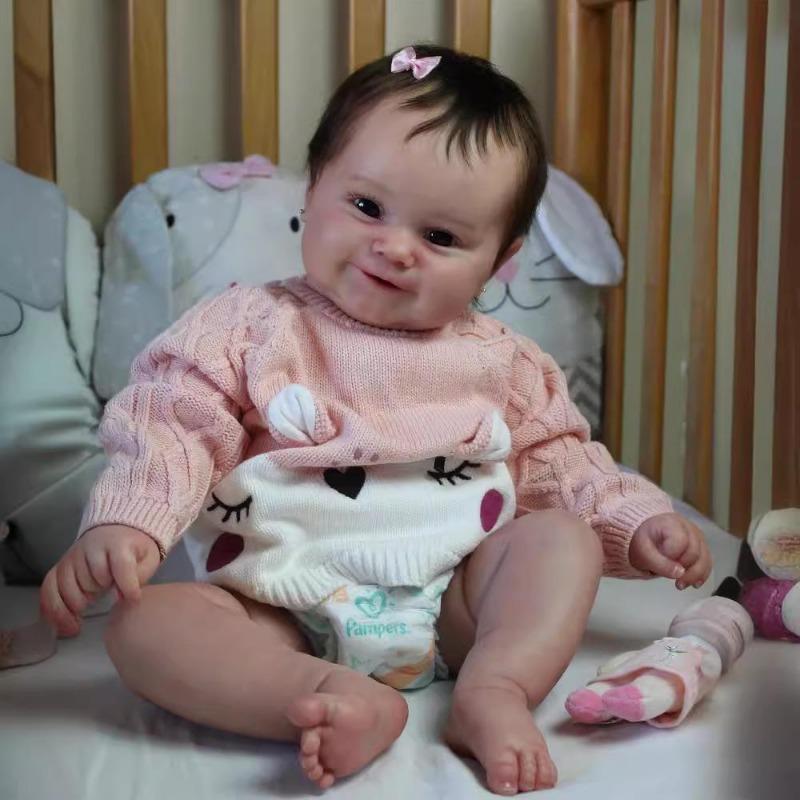 Куклы Reborn Baby Dolls Девочка 45 см 17,7 дюйма Реалистичные куклы новорожденных младенцев, которые выглядят как настоящие куклы, мягкое силиконовое виниловое тело