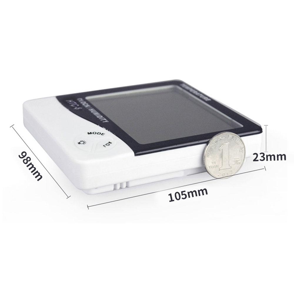 Цифровой дисплей термометр часы влажности сигнализация гигрометр измеритель светодиодный Крытый электронный монитор