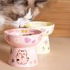 Креативная керамическая миска для кошек Милая устойчивая миска для кормления собак Нескользящая большая емкость Поилка для домашних животных Котенка Щенка