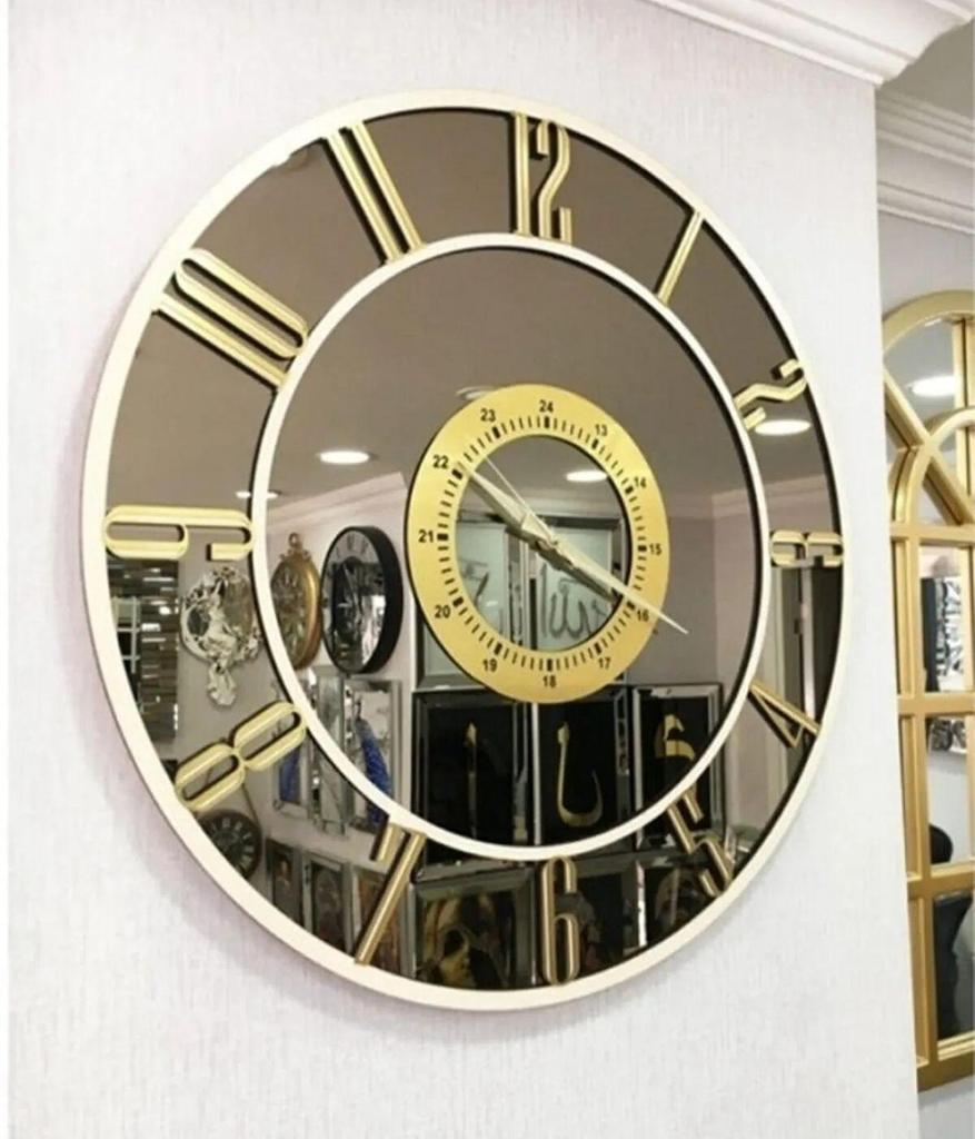 Настоящие зеркальные декоративные настенные часы, современный дизайн, золотые и серебряные римские цифры, большие настенные часы, украшение для дома, гостиной, спальни