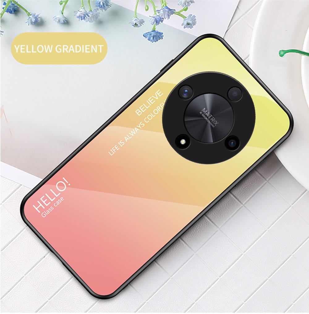 Чехол для Honor X9B X 9B с градиентом Авроры, закаленное стекло, мягкая рамка, задняя крышка, чехол для телефона