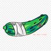 Fashion Accessory Pickled Cucumber Pickling Iron On Heat Transfer Printing Vinyl Patches Sticker for Clothes DIY Appliques Washable Patches