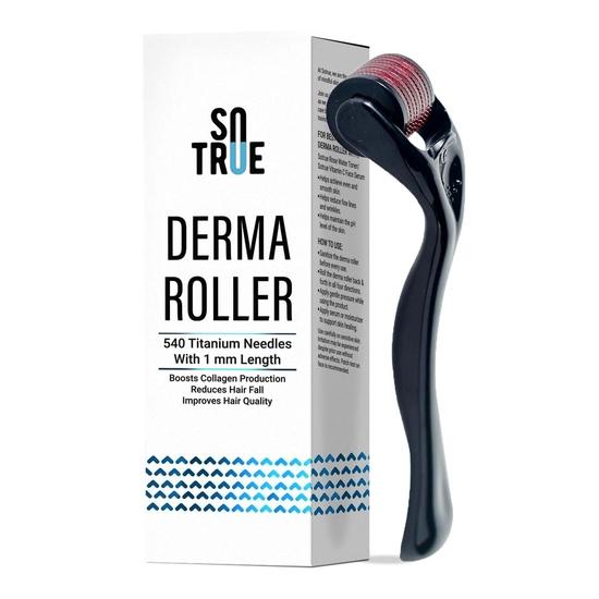 Sotrue Derma Roller для роста волос 1 мм с 540 титановыми иглами и парфюмом Djokr Marine для мужчин 100 мл