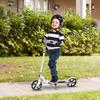 Folding Scooter Handlebar Height Adjustable to 4 Levels Rear Braking System for Children Teenagers Max. Weight 100KG Dim. 88L x 37W x 75-100H cm White