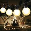 Уличная водонепроницаемая гирлянда G40 из матового молочного стекла E12, сменные светодиодные лампы IP44, подключаемые для садовой вечеринки, свадьбы, гирлянды