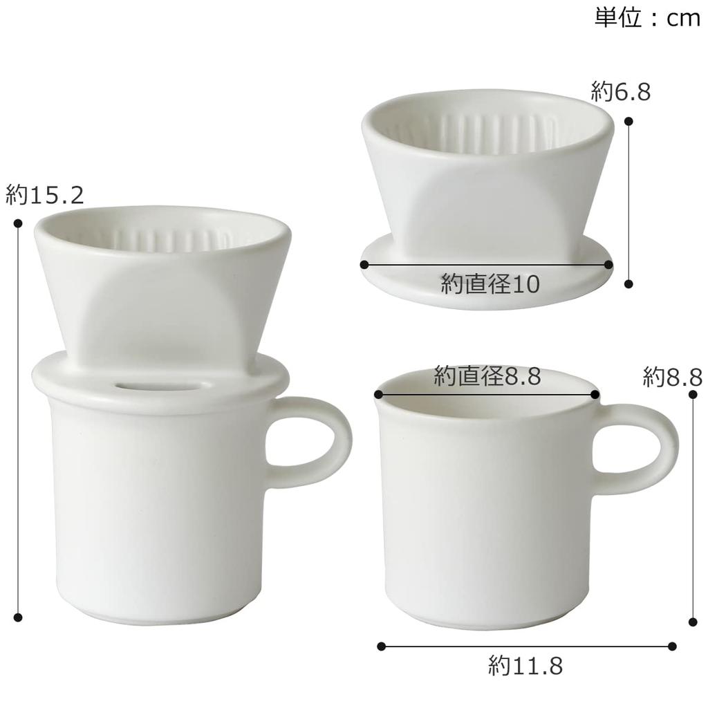 Керамическая кружка для кофе Kamoka Doguten, набор на одну персону, столовая посуда Banko Ware, сделано в Японии (белый)