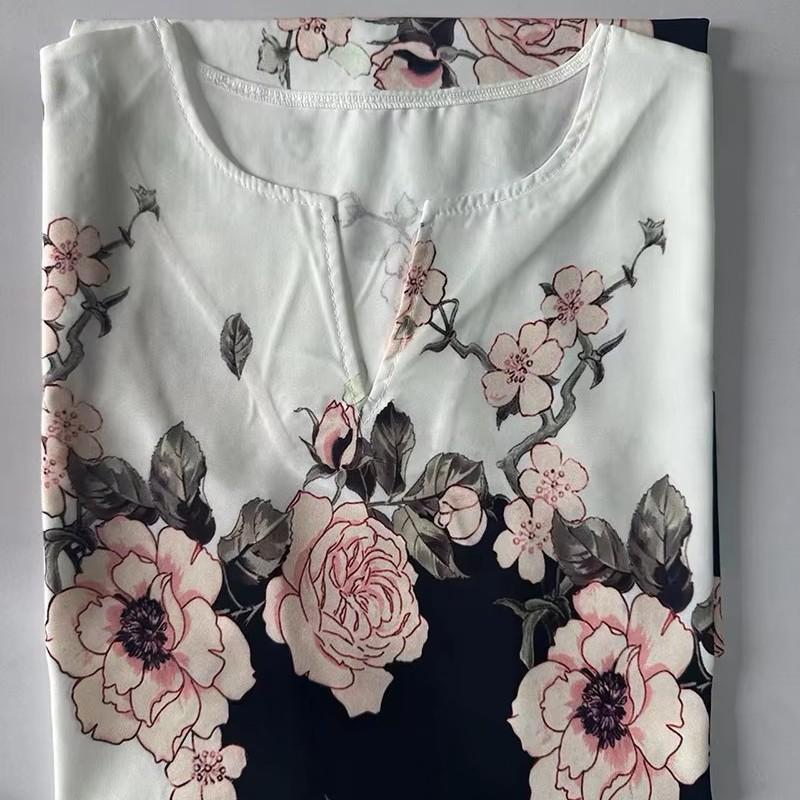 European American Cross Border Pullover Women Long Dress V Neck Sleeveless Sexy Print Large Loose Hem Foreign Trade Summer Beach Boho