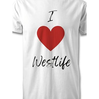 Design Your Own T Shirt Short Printing Machine Shirt Shop O-Neck Short I Love Westlife T-Shirt Fashion West Life Unisex Teeshirt Fan Merchandise 100%