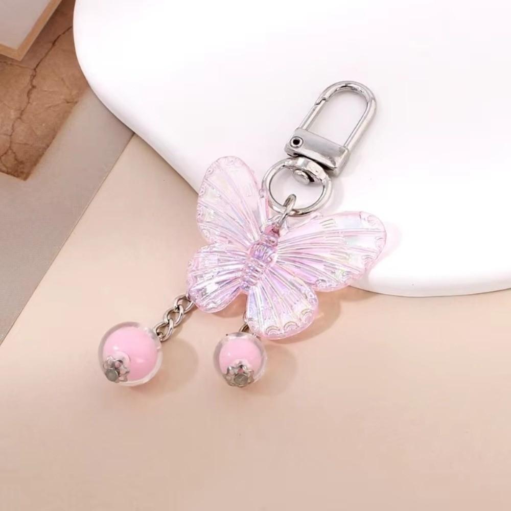 24/30Pcs Butterfly Pendant Butterfly Keychain Gift Set Tassel Pink Butterfly Keychain Wedding Gifts