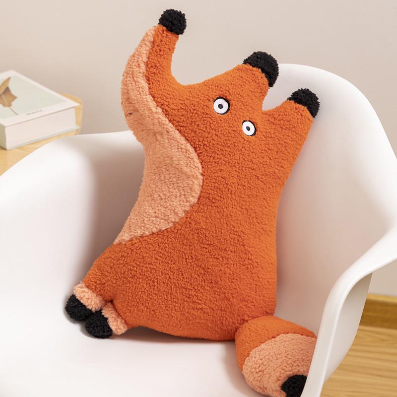 Adorable Plush Fox Doll Soft Stuffed Animal Cushion For Kids Sleep Comfort Gift