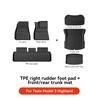 YZ For Tesla 2024-2026 Highland Model 3 Whole TPE Floor Mats Waterproof Anti-Slip Mat Foot Pads Rear Trunk Mat Car Accessorie