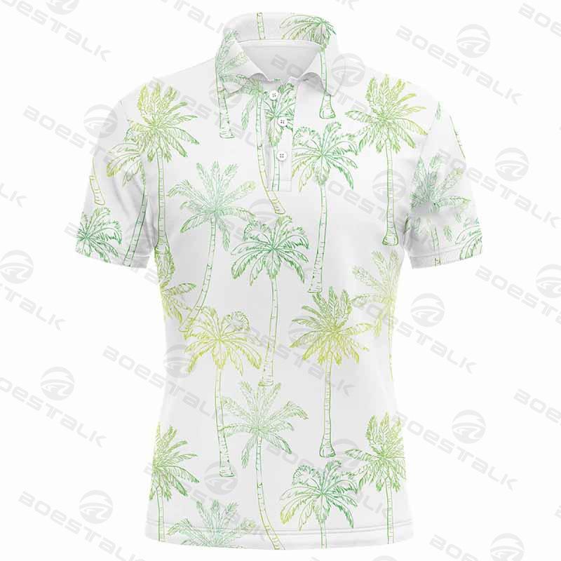 Men's short-sleeved golf jersey casual elastic breathable sportswear fashion T-shirt summer