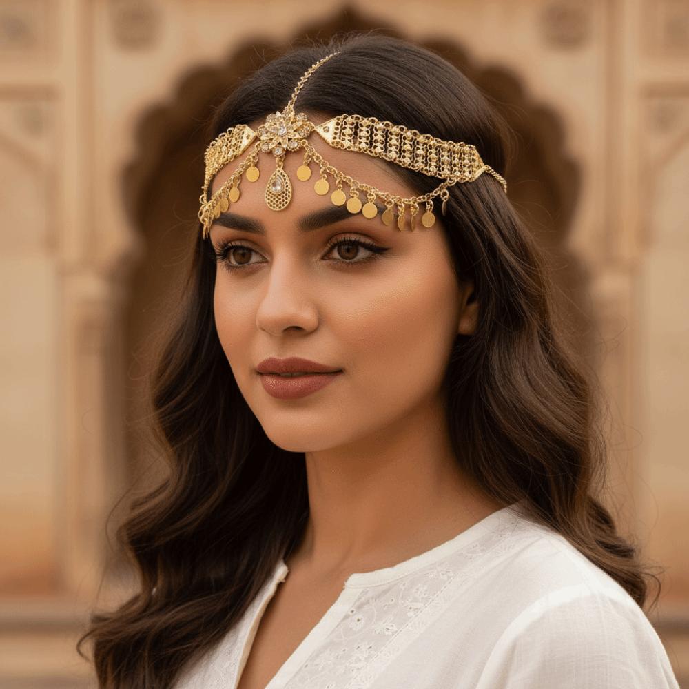 Gold Color Headdress Sequins Tassel Headband New Tassel Hair Jewelry Women Jewelry