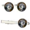Polish Lowland Sheepdog, PON, Valee Sheepdog - cufflinks and tie with your photo, a suit decoration, men's jewelry from the Art-Dog brand.
