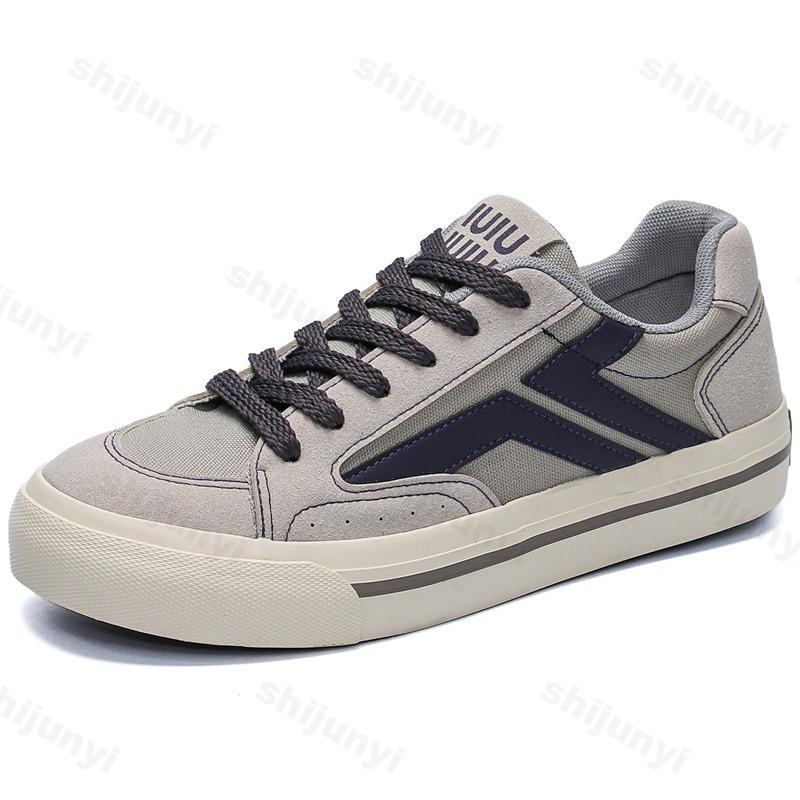 Мода Модный тренд Универсальные низкие повседневные парусиновые туфли для мужчин 2025 Осень Новинка Нишевый дизайн Удобные Нескользящие Кроссовки на шнуровке