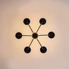 Нордический подвесной светильник Chende, Черная люстра, 6 плафонов, Совместим с LED, E26, Стильный, Ретро, Элегантный, Подвесной светильник для потолка, Черный, Простой,
