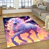 Cute Unicorn Girl Gift Cartoon Carpet Rug for Home Living Room Bedroom Sofa Doormat Decor,Kid Play Area Rug Non-slip Floor Mat