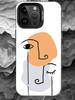 M-Современная минималистичная абстракция Чехол для телефона Для iPhone 17 16 15 14 13 12 11 Pro Max Plus Серебристый Матовый Черный Чехол
