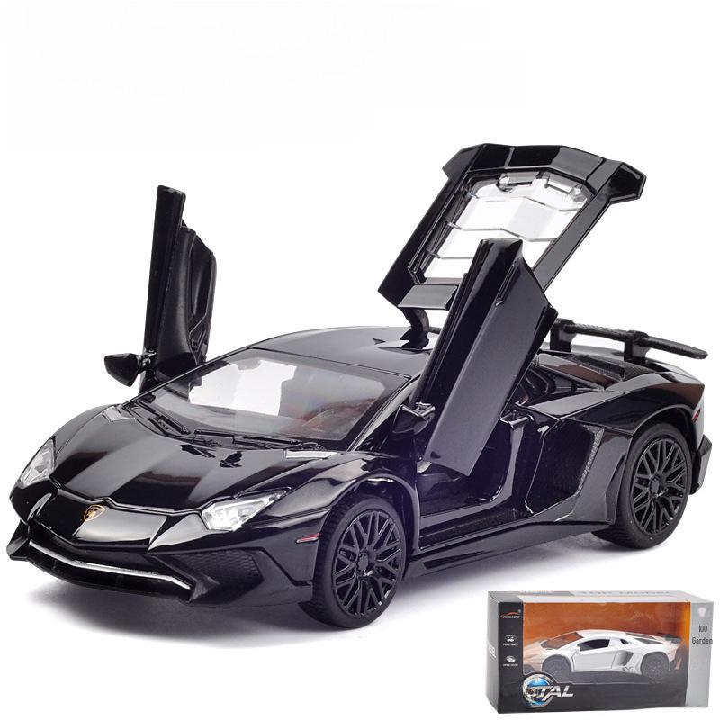 Lambo 750-4 Легкосплавный автомобиль Модель 1:32 с функциями многодверного открывания, звука, света и инерционного механизма