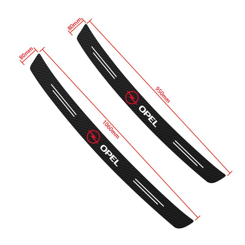 AAIV1 1Pcs Carbon Fiber Auto Protective Rear Trunk Bumper Guard 3D Stickers For Opel Insignia Astra Antara Meriva Zafira H G Corsa
