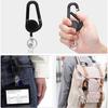 Badge Holder with Carabiner Clip Lightweight Portable Widely Used Heavy-Duty Retractable Badge Clip Key Holder