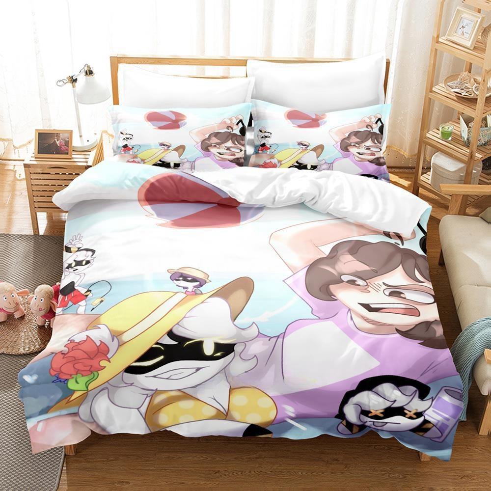 Fashion 3D Printing Anime Murder Drones Bedding Set Cartoon Three-piece Set Adult Kid Bedroom Duvet Cover Sets Home Textiles