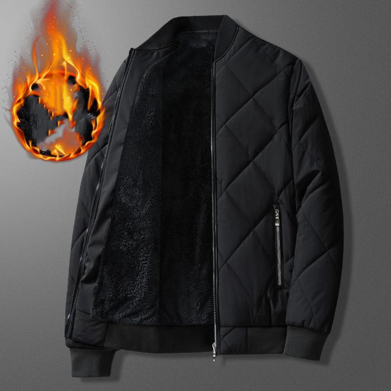 Men's Winter Snow Warm Jacket Standing Collar Thickened Business Warm Tops