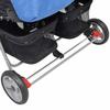 Twin Stroller Steel Frame Blue and Black