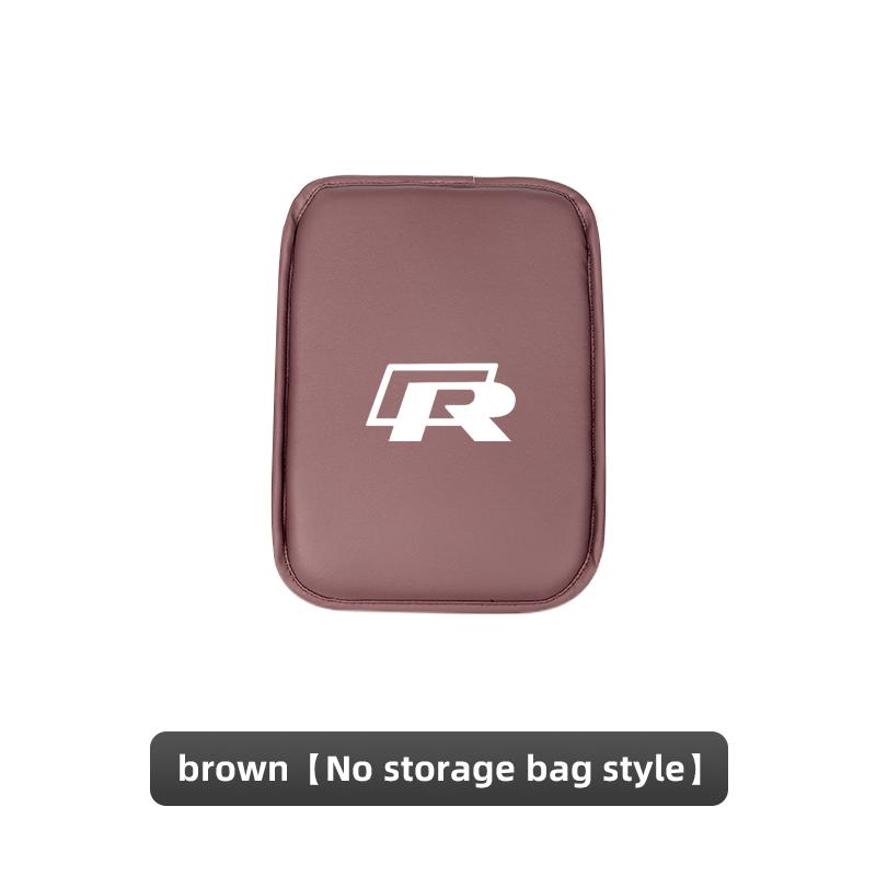 PIG1 Volkswagen Car Logo Armrest Box Cushion Pad Auto Armrest Mat Leather For VW GTI Polo Golf MK6 Passat B6 Tiguan Arteon Jetta ID.3
