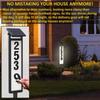 Solar House Number Light House Address Digital Illuminated Ground Plug Sign Waterproof House Light