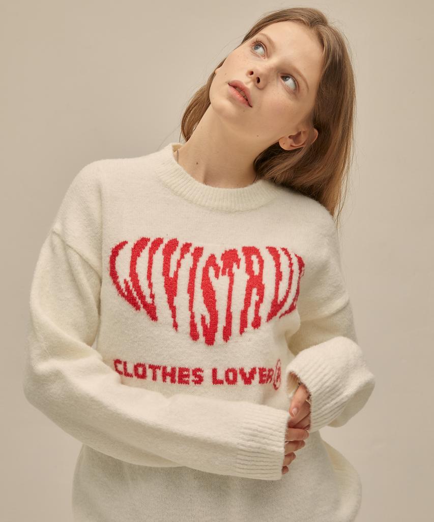 LUVISTRUE Po Heart Knit(Ivory)