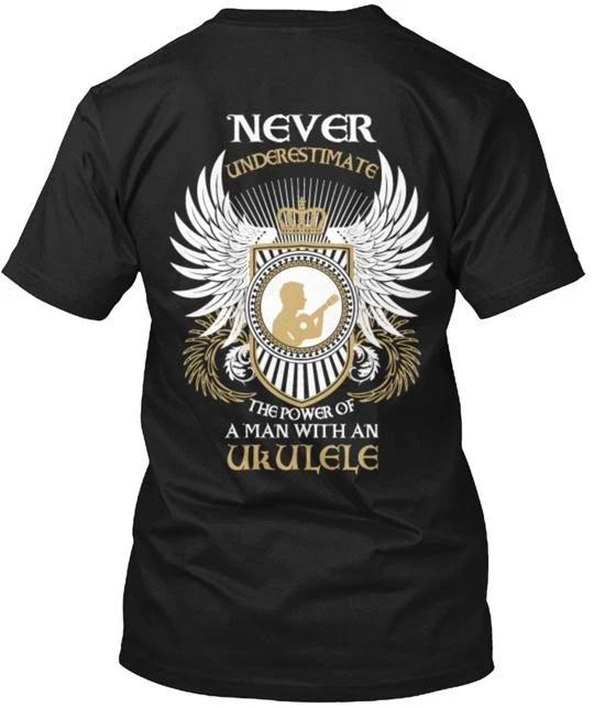 MAN WITH AN UKULELE Tee TTshirt Made in the USA Size S to 5XL