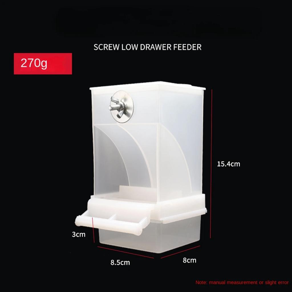 Кормушка для птиц Автоматическая кормушка для попугаев Диспенсер для еды Прозрачный пылезащитный анти-грязезащитный контейнер для еды для клетки Готовый к заполнению контейнер для еды Кормушка для птиц