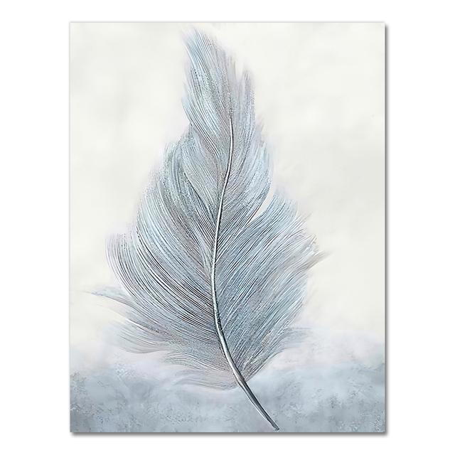 Абстрактные перья и растения, холст, постер, скандинавские настенные художественные картины, печать, листья, декоративная картина для гостиной, домашний декор, без рамки