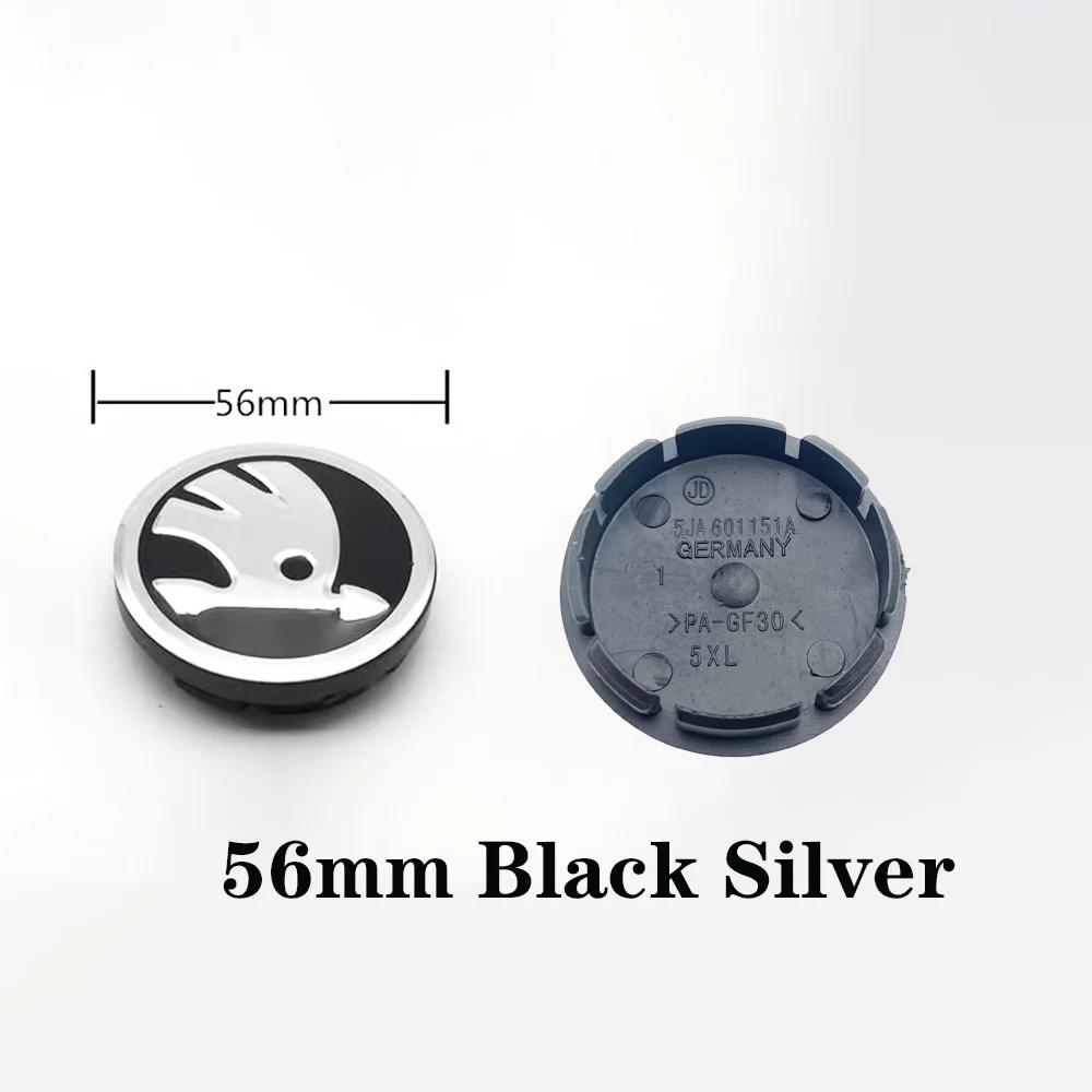 AEA1 4Pcs/Lot 56mm 65mm Car Wheel Center Cap Logo Hub Cover Badge Emblem For Skoda 1J0601171 3B7601171 Styling Accessories