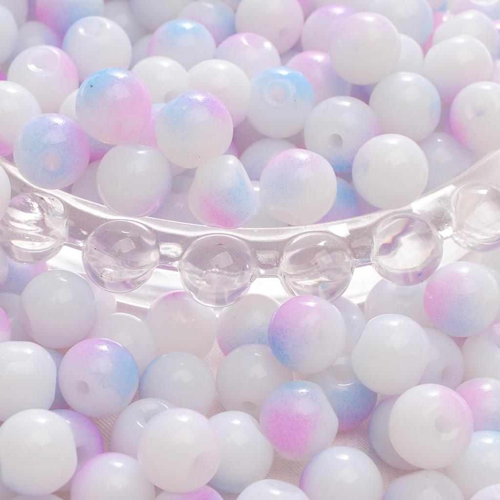 Браслет из стеклянных бусин «половина сахара» с пузырьками желе 8-10 мм - круглые свободные бусины для аксессуаров ручной работы