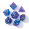 7Pcs/Set Starry Sky Acrylic Multi-side Dice Portable D4/6/8/10/12/20 Polyhedral Gaming Dice Prop Adults Family Night Party Board Game Essentials