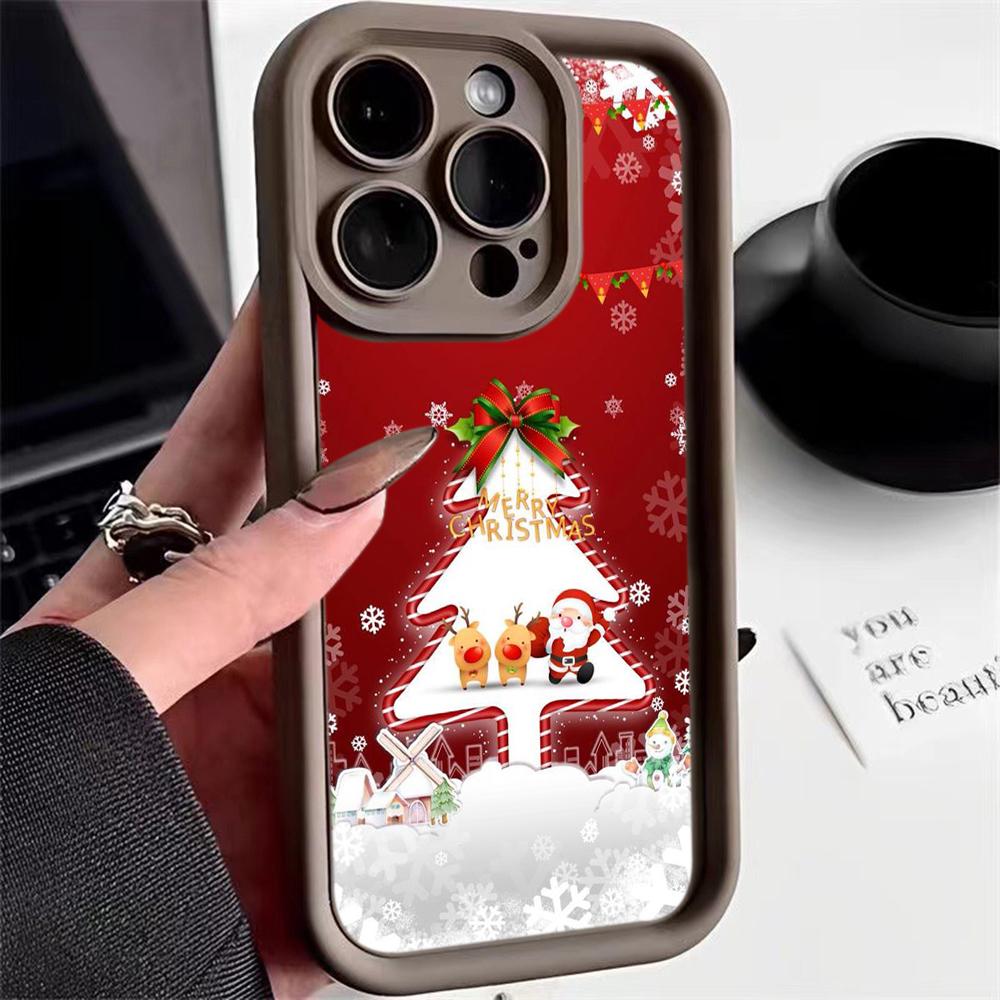Чехлы для телефонов Ae114 Merry Christmas Christmas tree art для Xiaomi 12 11 Lite 5G NE Redmi 13C 14C 9a A3 Note 12 Pro 11s Angel Eye Ladder Protective Cover