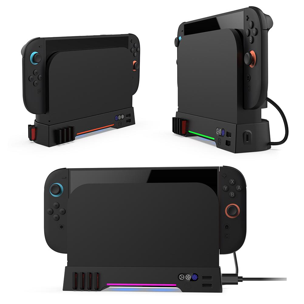 Охлаждающий вентилятор 3 скорости Двойной вентилятор Охлаждающая подставка Многофункциональный вентилятор для вентиляции с 8 слотами для игровых карт для консоли Switch 2