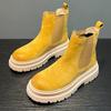 Зимний тренд, однопедальные ботинки с толстой подошвой, ботинки Челси, пара модных ботинок из ревеня 44161-Q