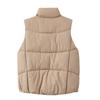 Women's Solid Color Sleeveless Cotton Vest Loose Down Cotton Vest Jacket